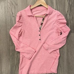 Burberry polo tee 3/4 sleeve